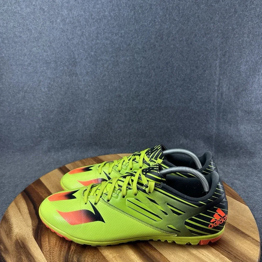 Men's Adidas Messi 15.3 Turf Solar Slime Soccer Shoes S74696 Size 12
